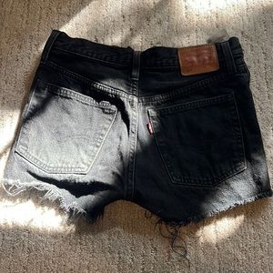 Levi black high wasted shorts